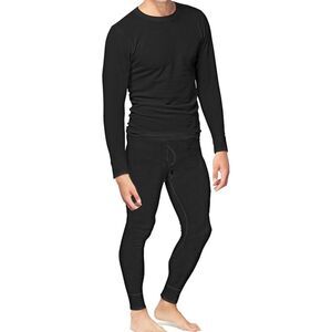 Place & Street Men’s Cotton Thermal Underwear Set — Shirt & Pants Long Johns, XL